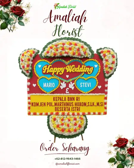 Papan Bunga Pernikahan Pelamunan
